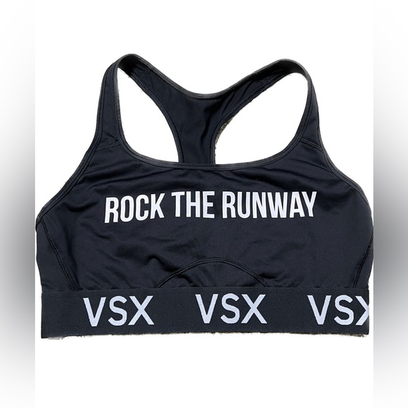 Like new Victoria Secret Sport black bra rock the runway racer back - Picture 3 of 4